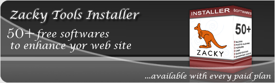 Zacky Tools Installer - 17+ free softwares to enhance your web site.